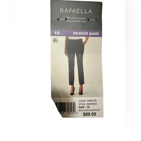 Rafaella Stretch Pinstripe Pants size 16 NWT - Picture 7 of 8